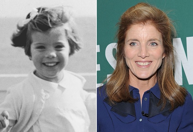 Caroline Kennedy in 1961 and 2011