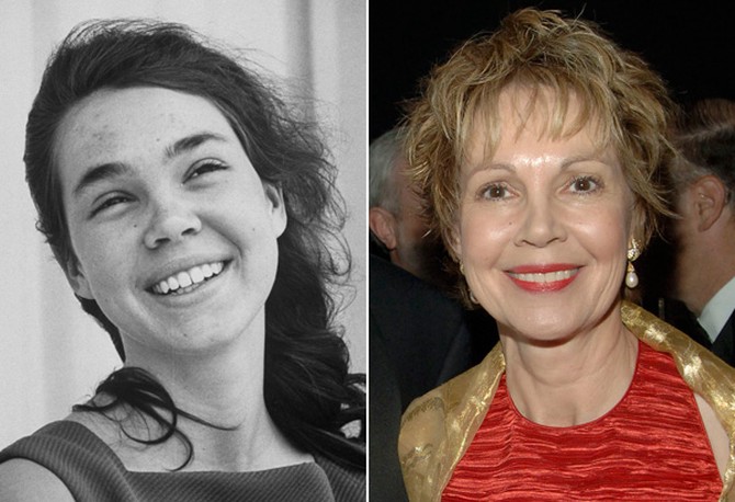 Julie Nixon Eisenhower in 1968 and 2005