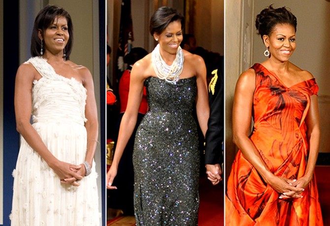 Michelle Obama's style - gowns from black-tie events