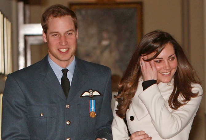 Prince William and Kate at an RAF base