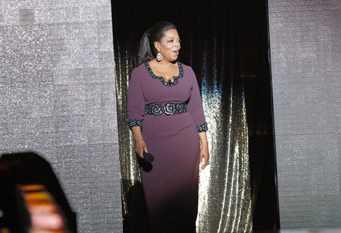 Oprah walks out