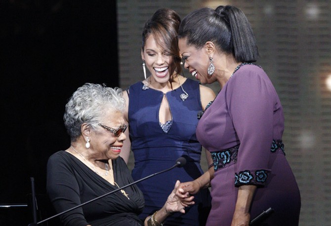 Alicia Keys, Dr. Maya Angelou and Oprah