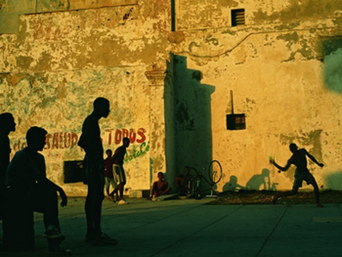 A baseball game in Havana, Cuba