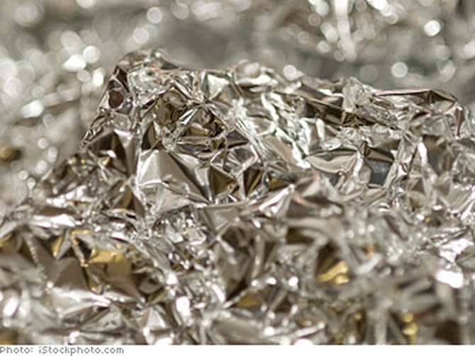Buy recycled aluminum foil.