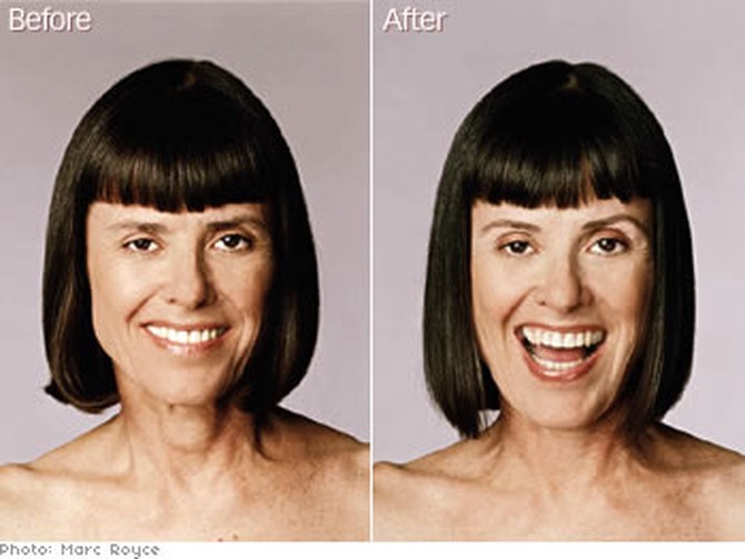 Judy Prouty, O Magazine's style director's eyebrow makeover.