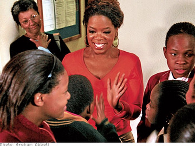 Many students are surprised to see that Oprah will be interviewing them herself.